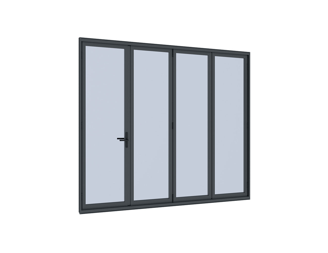 Tasman Freestanding Pergola Bifold Glass Door Size: 3m Color: Black