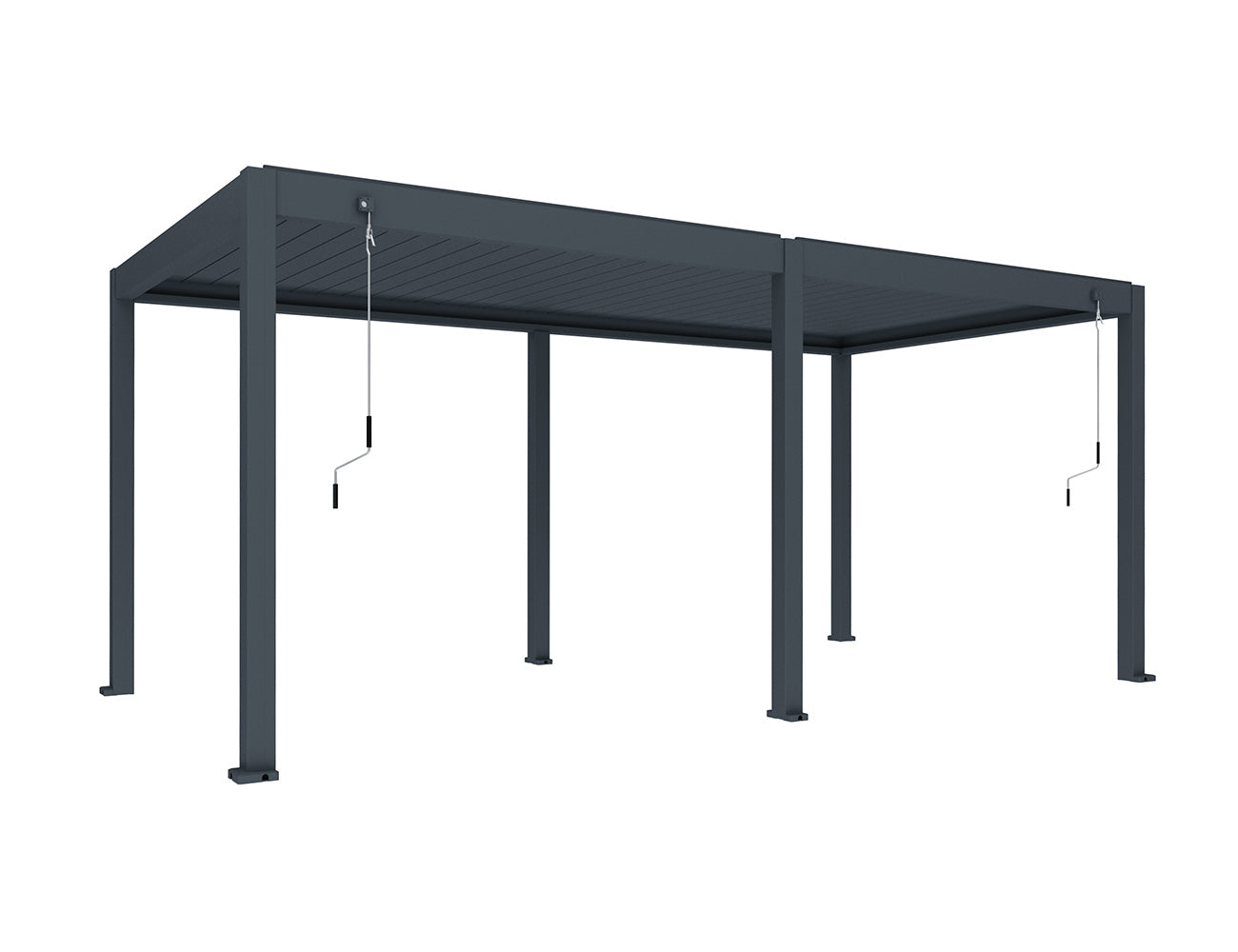 Atlantic Manual Freestanding Louvre Roof Size: 5.9 x 3m Color: Charcoal