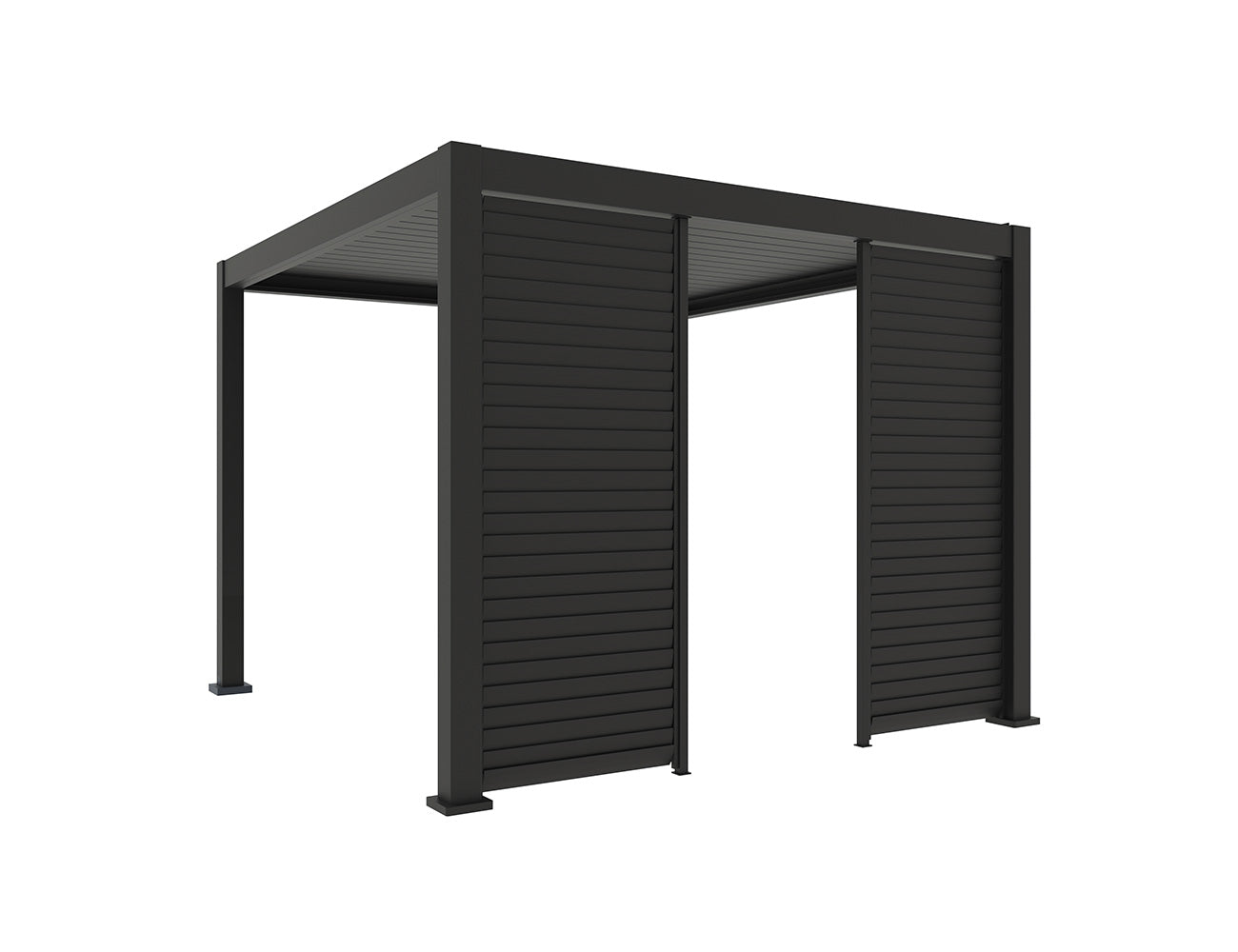 Tasman Freestanding Pergola Shutter Wall Size: 1.15m Colour: Black