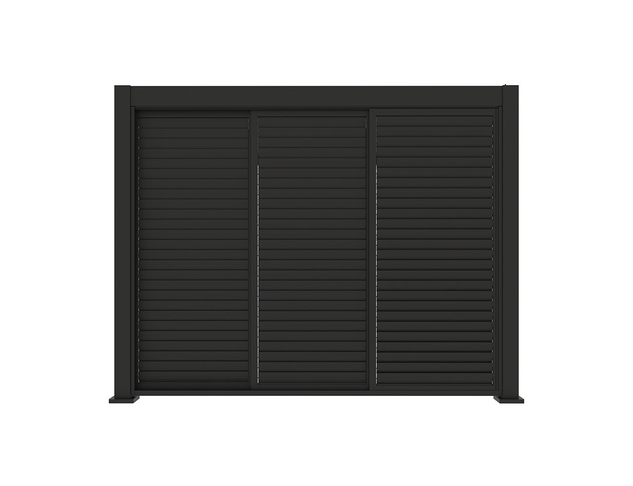 Shutter Sliding Door for Tasman Freestanding Pergola Size: 2.255m Colour: Black