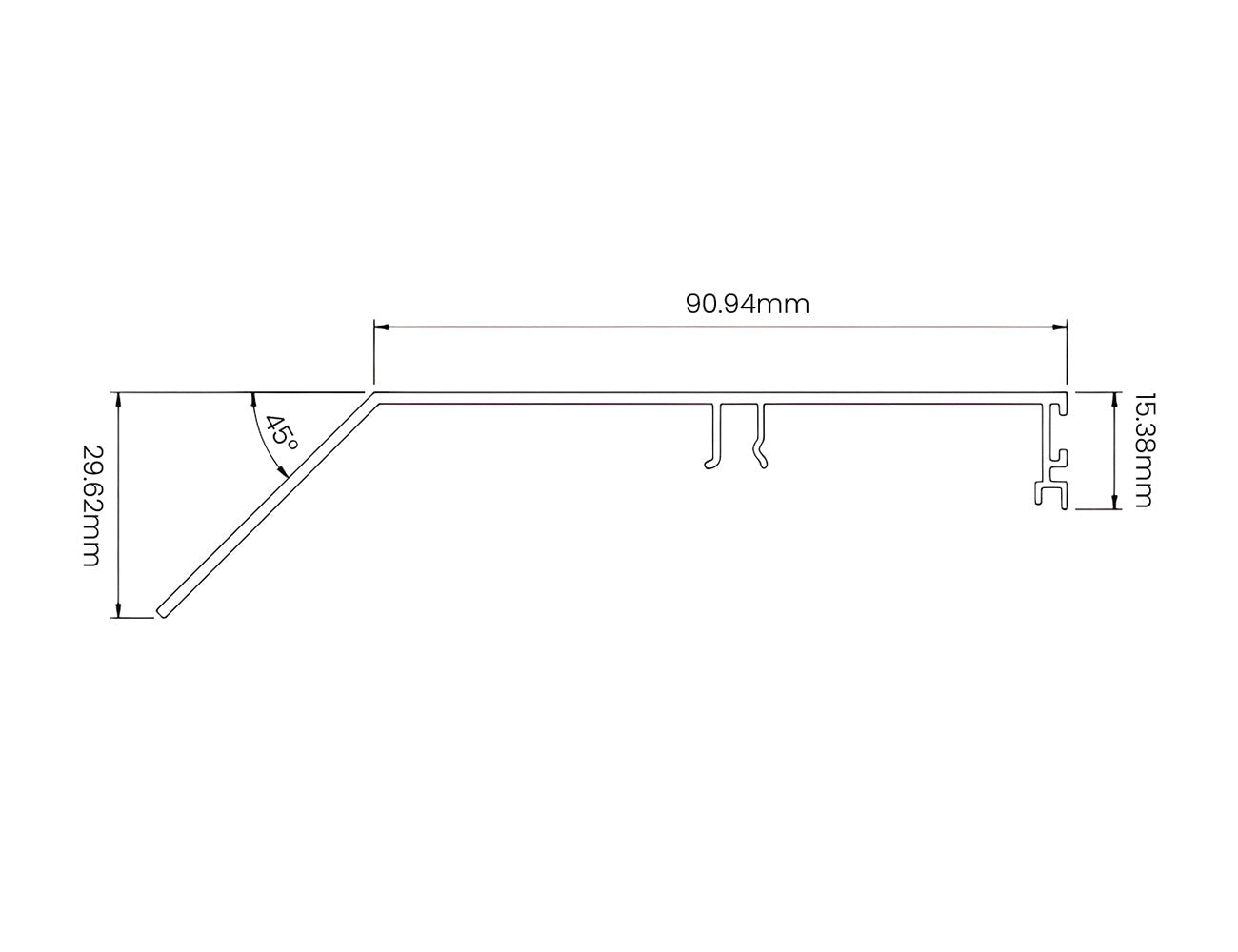 6m Tasman Integrated Beam to gutter flashing Color: Black