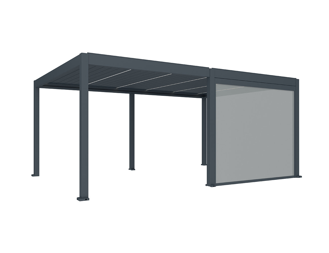 Caribbean & Atlantic Freestanding & Caspian Series Pergola Retractable Shade Blind 2.0 Size: 2.5m Color: Black