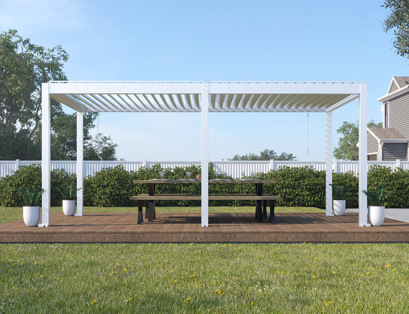 Atlantic Manual Freestanding Louvre Roof Size: 3 x 3m Color: Black