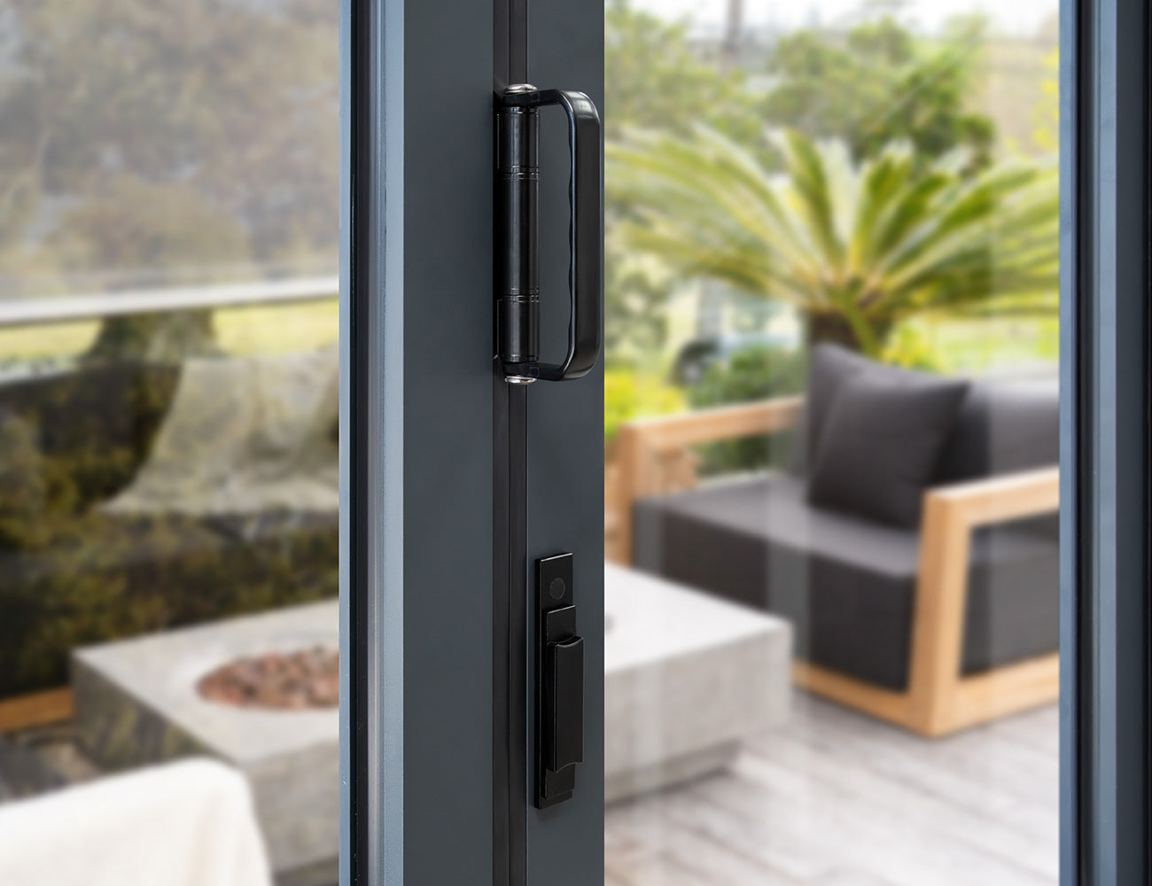 Tasman Freestanding Pergola Bifold Glass Door Size: 3m Color: Black