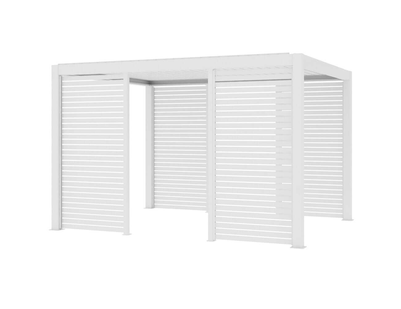 Atlantic & Caribbean Freestanding & Caspian Series Pergola Slatted Privacy Wall Size: 1.116m Colour: White