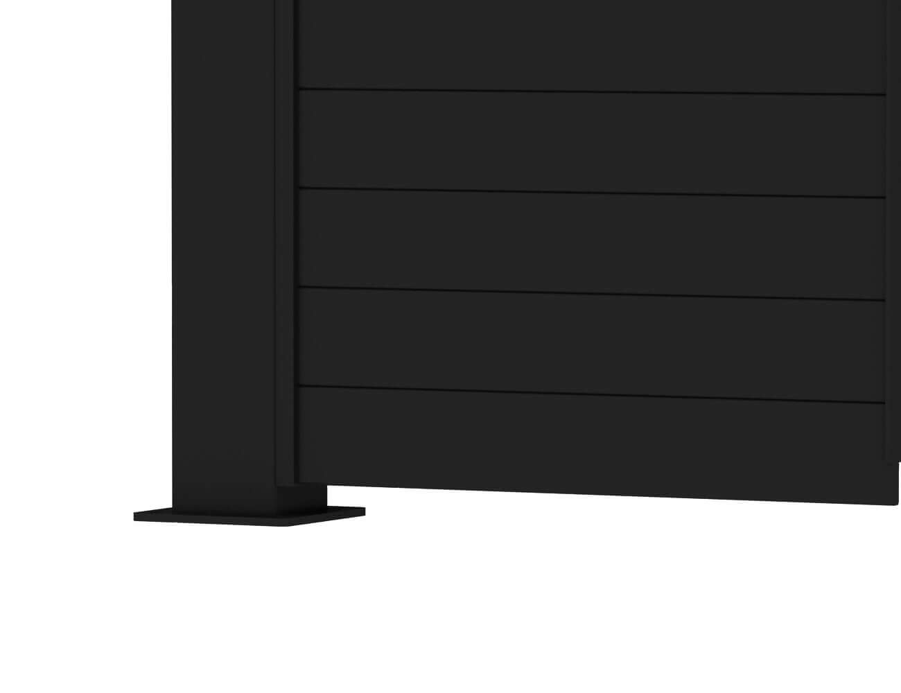 Tasman Freestanding Pergola Tongue and Groove Privacy Screen Size: 1.28m Colour: Black