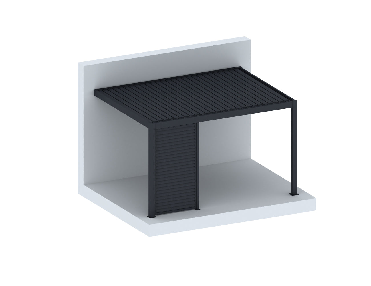 Tasman Wall Mounted Pergola Shutter Wall Size: 1.115m Colour: Charcoal