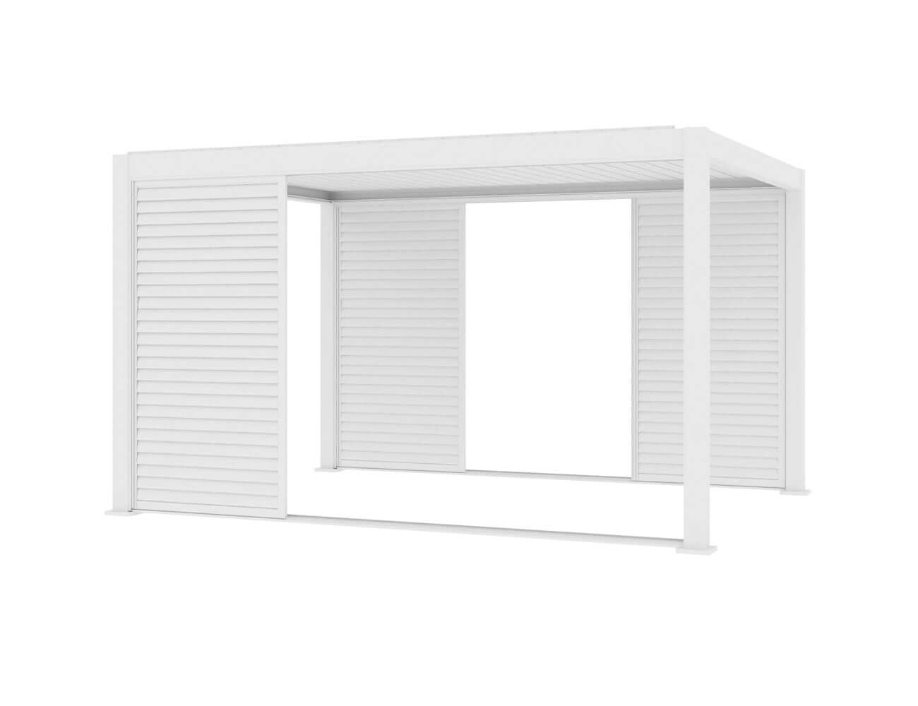Shutter Sliding Door for Tasman Freestanding Pergola Size: 2.255m Colour: White