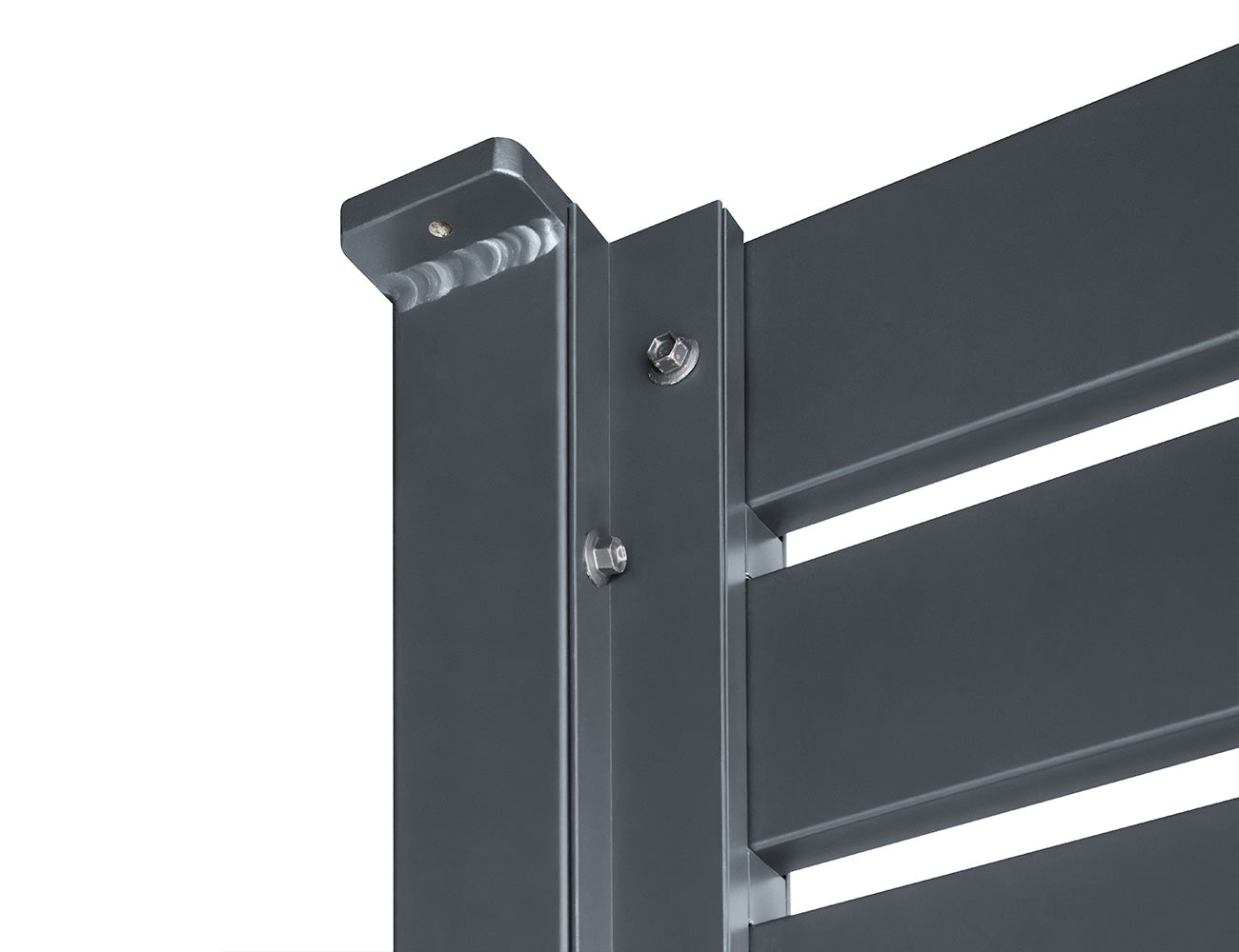 Baltic Freestanding Pergola Slatted Privacy Wall Size: 0.849m Colour: Charcoal