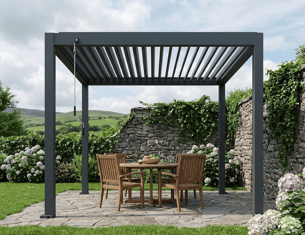 Atlantic 3×3m Manual Freestanding Aluminium Pergola