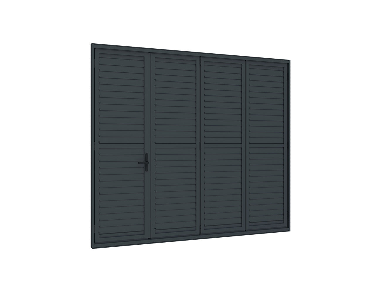 Pacific Bifold Freestanding Pergola Shutter Wall Size: 4m Color: Black