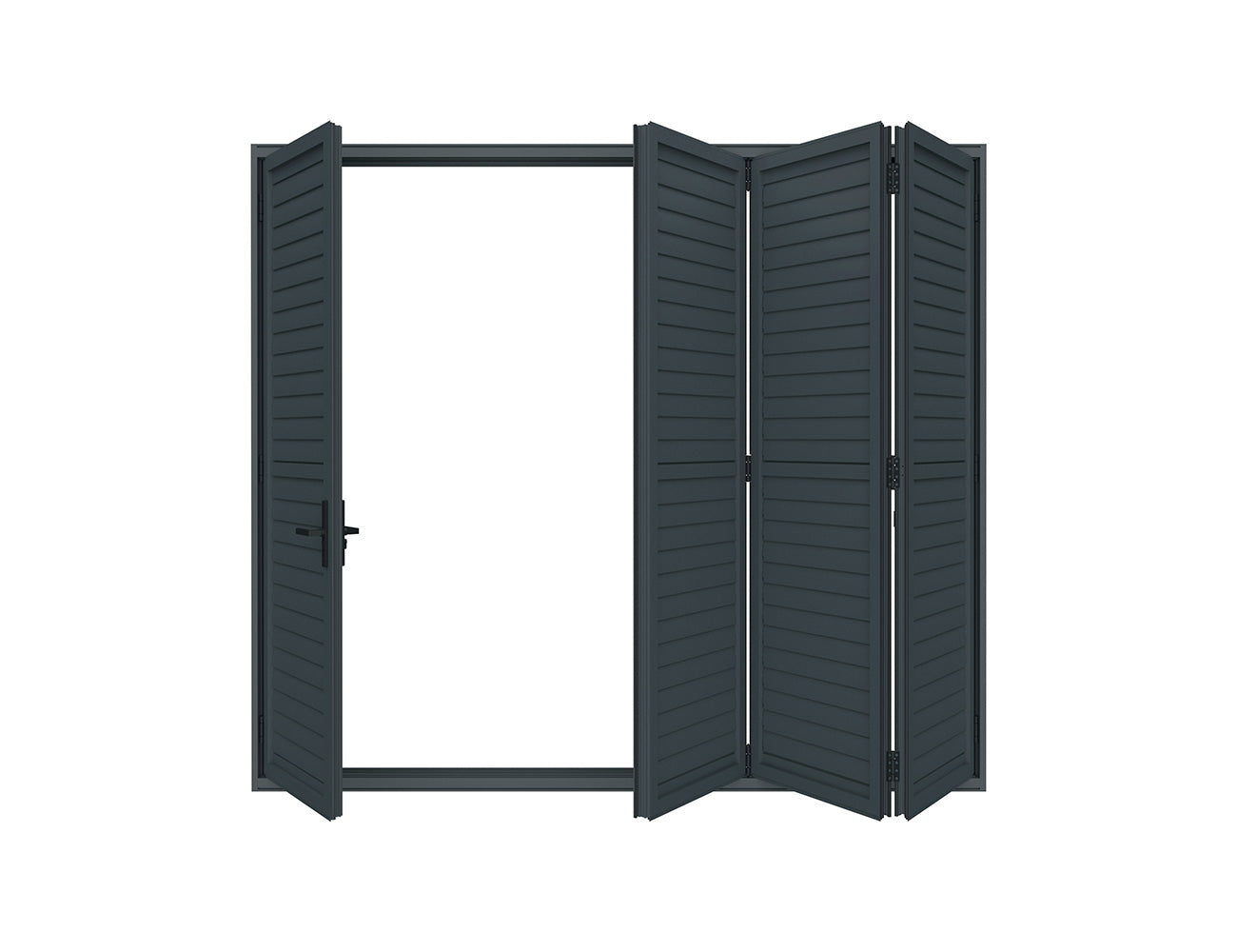 Pacific Bifold Freestanding Pergola Shutter Wall Size: 4m Color: Black