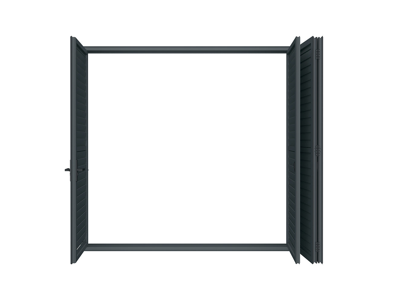 Pacific Bifold Freestanding Pergola Shutter Wall Size: 4m Color: Black