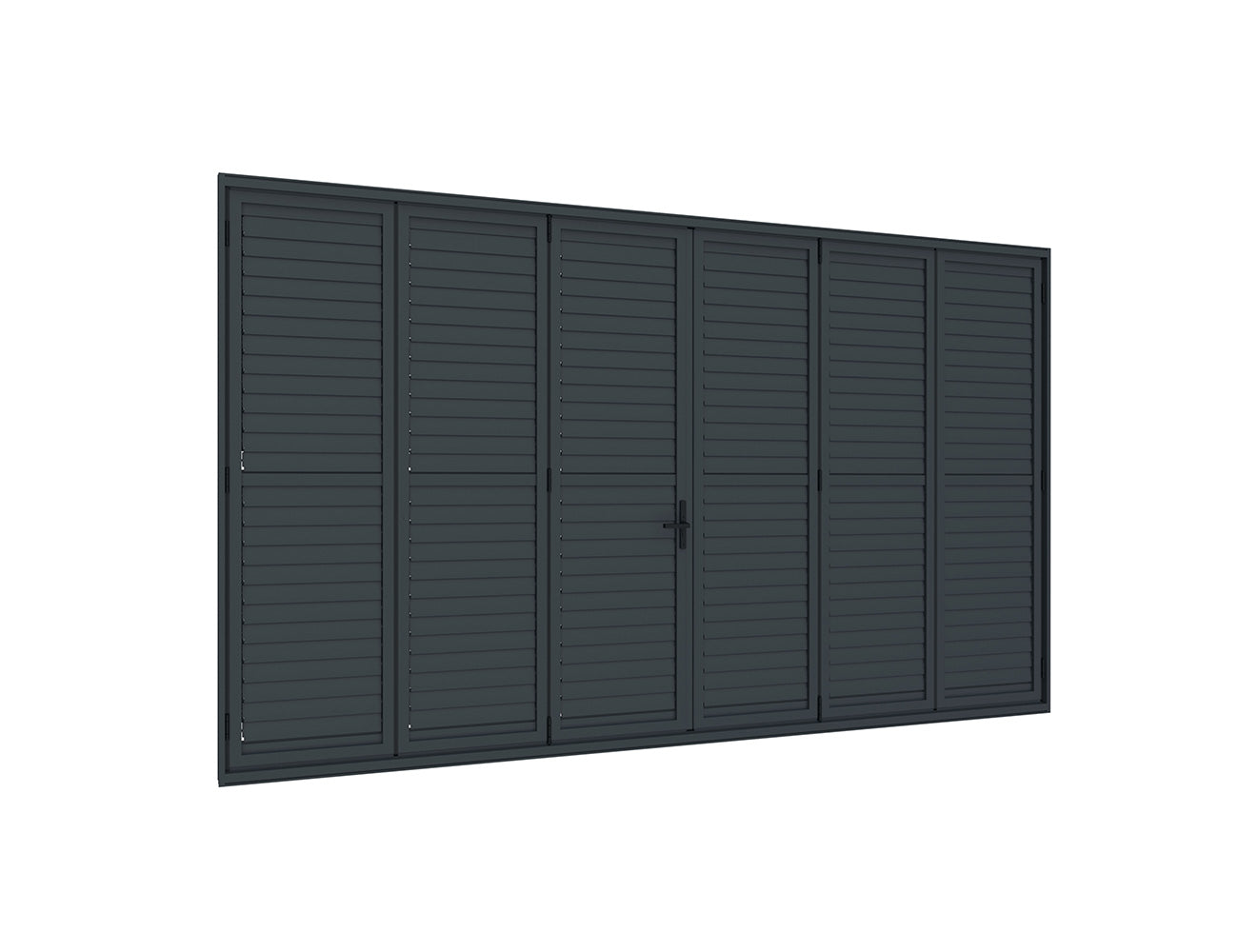 Pacific Bifold Freestanding Pergola Shutter Wall Size: 4m Color: Black