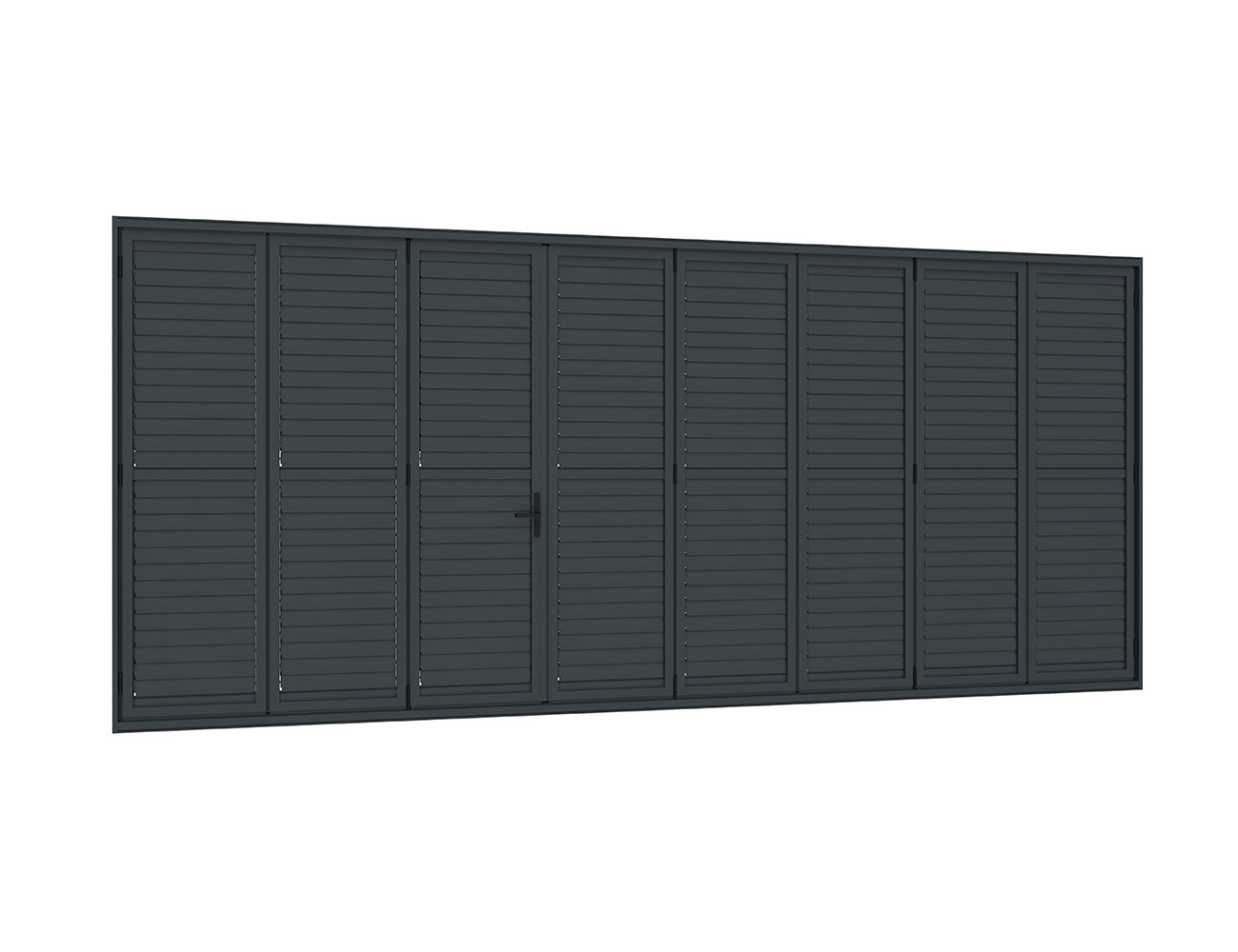 Pacific Bifold Freestanding Pergola Shutter Wall Size: 4m Color: Black