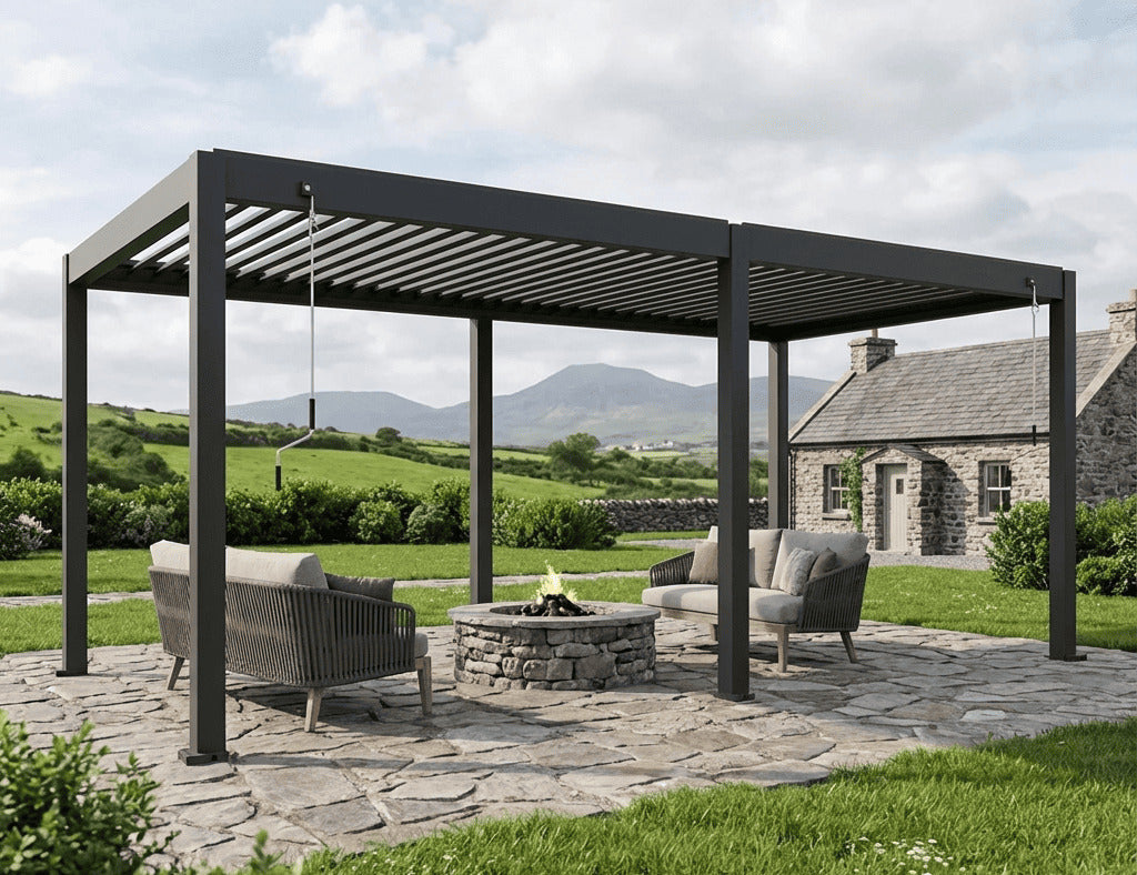 Atlantic 6×3m Manual Freestanding Aluminium Pergola