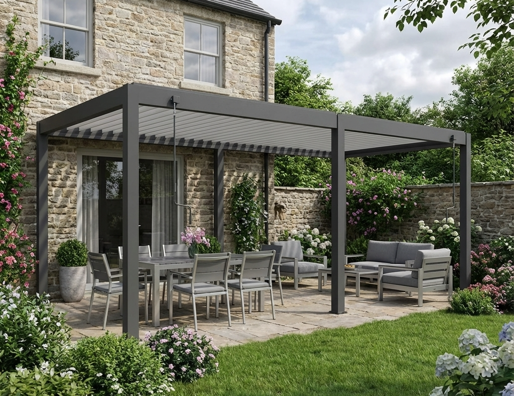 Atlantic 6×3m Manual Freestanding Aluminium Pergola