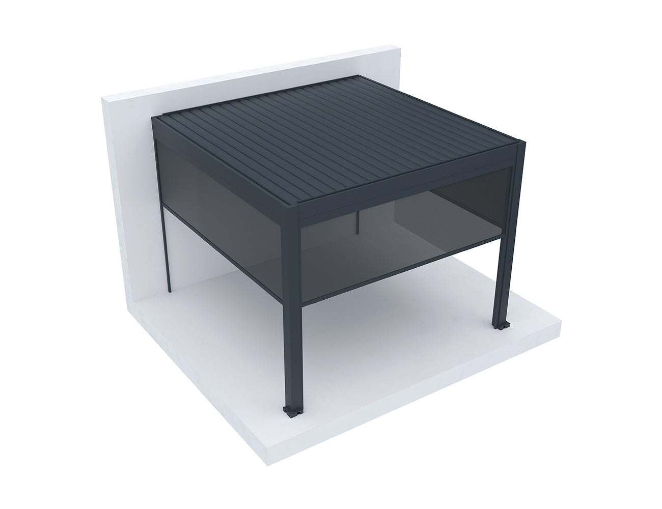 Retractable Shade Manual Blind For Tasman Wall Mounted Pergola