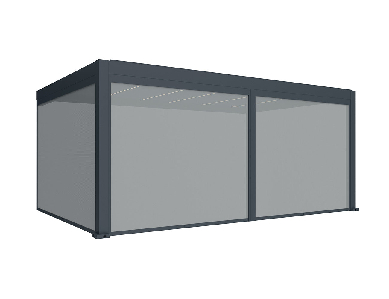 Tasman Freestanding Pergola Manual Retractable Shade Blind Size: 3m Color: Black