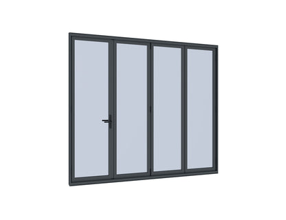 Tasman Freestanding Pergola Bifold Glass Door Size: 3m Color: Black