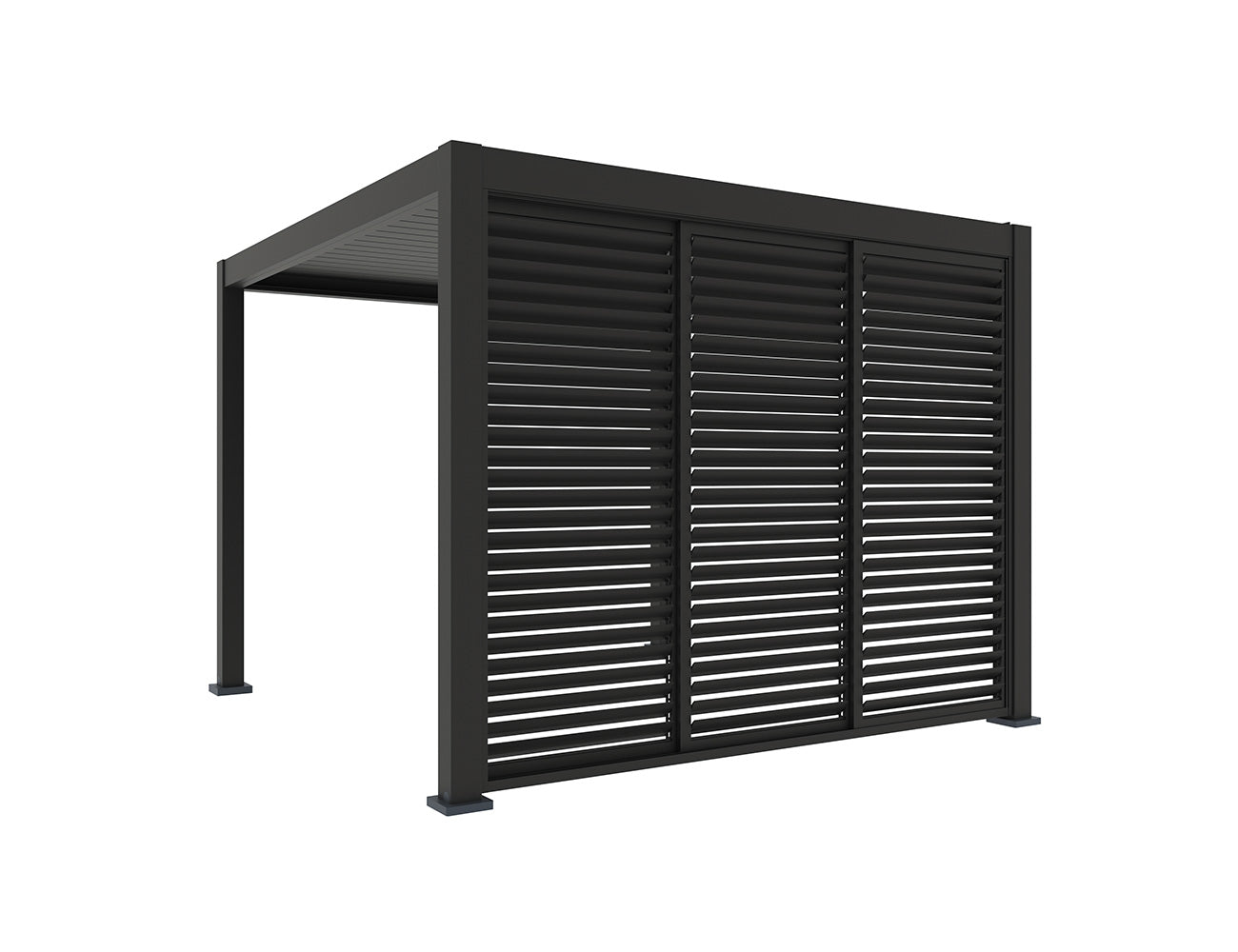 Shutter Sliding Door for Atlantic & Caribbean Freestanding & Caspian Series Pergola Size: 2.29m Colour: Charcoal