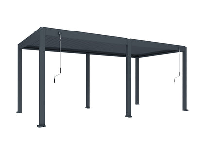 Atlantic Manual Freestanding Louvre Roof Size: 5.9 x 3m Color: Charcoal
