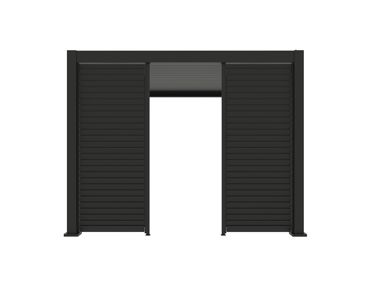 Tasman Freestanding Pergola Shutter Wall Size: 1.15m Colour: Black