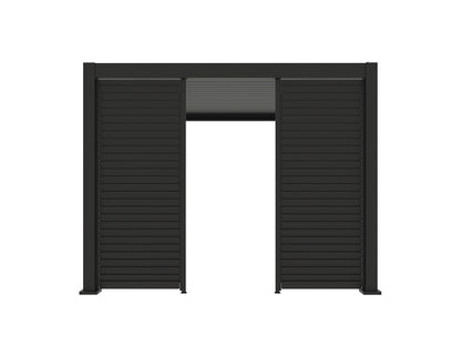 Tasman Wall Mounted Pergola Shutter Wall Size: 1.115m Colour: Black