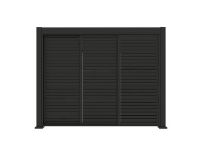 Shutter Sliding Door for Tasman Wall Mounted Pergola Size: 2.255m Colour: Black