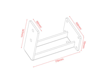 Fascia Wall Mounted Pergola Bracket Color: Black