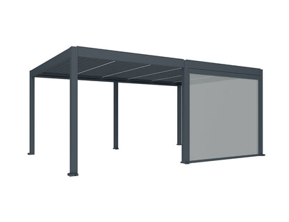 Caribbean & Atlantic Freestanding & Caspian Series Pergola Retractable Shade Blind 2.0 Size: 2.5m Color: Black