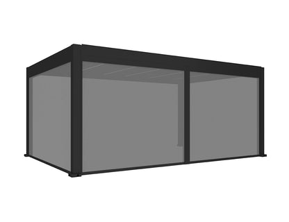 Tasman Freestanding Pergola Manual Retractable Shade Blind Size: 3m Color: Black