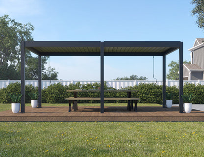 Atlantic Manual Freestanding Louvre Roof Size: 3 x 3m Color: Black