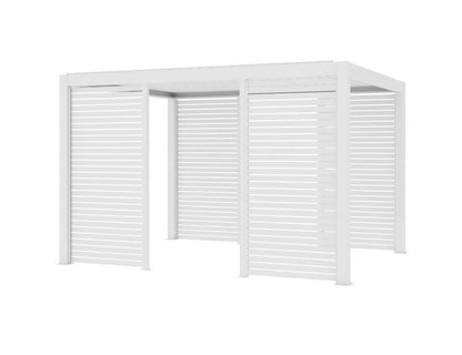 Atlantic & Caribbean Freestanding & Caspian Series Pergola Slatted Privacy Wall Size: 1.116m Colour: White