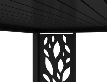 Atlantic & Caribbean Freestanding & Caspian Series Pergola Patterned Privacy Panel Size: 0.73m Colour: Black