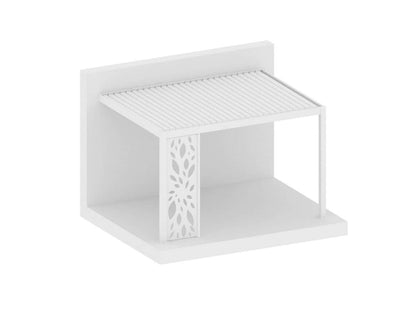 Tasman Wall Mounted Pergola Patterned Privacy Panel Size: 0.882m Colour: White