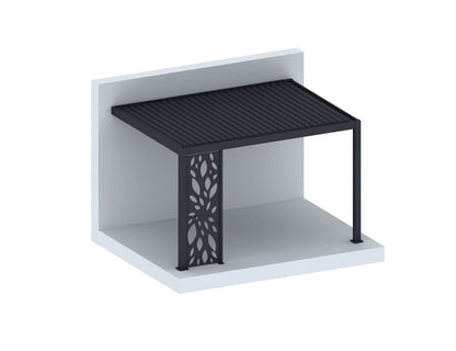 Tasman Wall Mounted Pergola Patterned Privacy Panel Size: 0.882m Colour: Charcoal