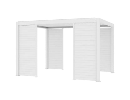 Tasman Freestanding Pergola Tongue and Groove Privacy Screen Size: 1.28m Colour: White