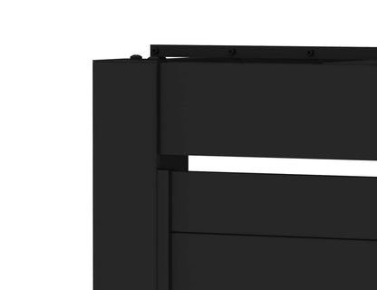 Tasman Freestanding Pergola Tongue and Groove Privacy Screen Size: 1.28m Colour: Black