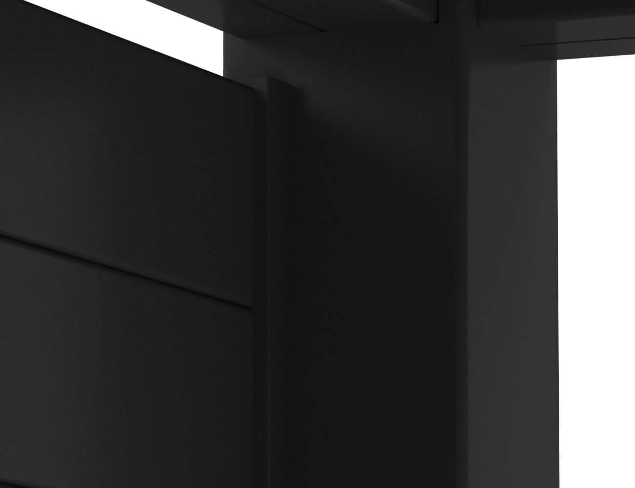 Tasman Wall Mounted Pergola Tongue and Groove Privacy Screen Size: 1.365m Colour: Black