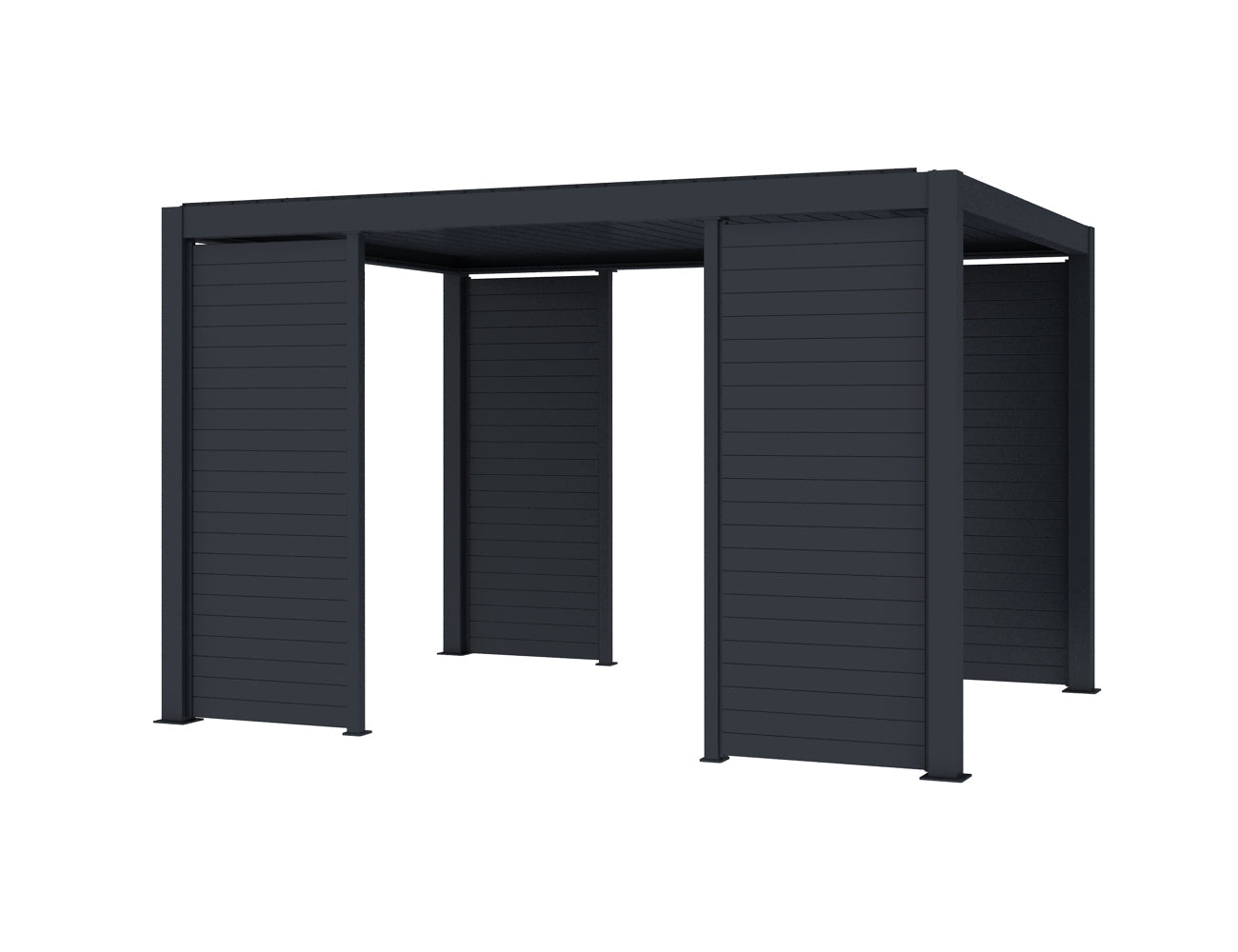 Tasman Freestanding Pergola Shutter Wall Size: 1.15m Colour: Charcoal