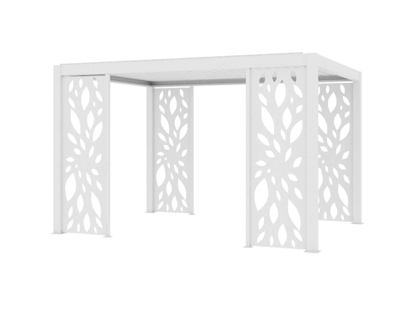 Atlantic & Caribbean Freestanding & Caspian Series Pergola Patterned Privacy Panel Size: 0.73m Colour: White