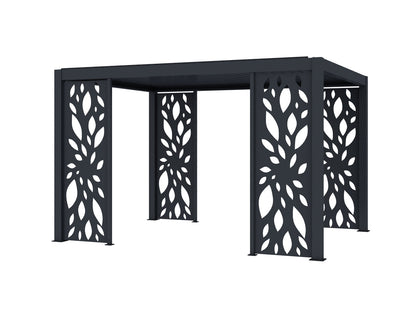 Tasman Freestanding Pergola Patterned Privacy Panel Size: 0.836m Colour: Charcoal