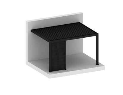 Tasman Wall Mounted Pergola Shutter Wall Size: 1.115m Colour: Black