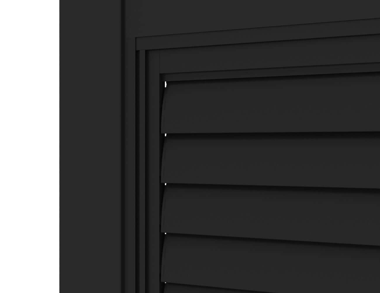 Shutter Sliding Door for Tasman Freestanding Pergola Size: 2.255m Colour: Black