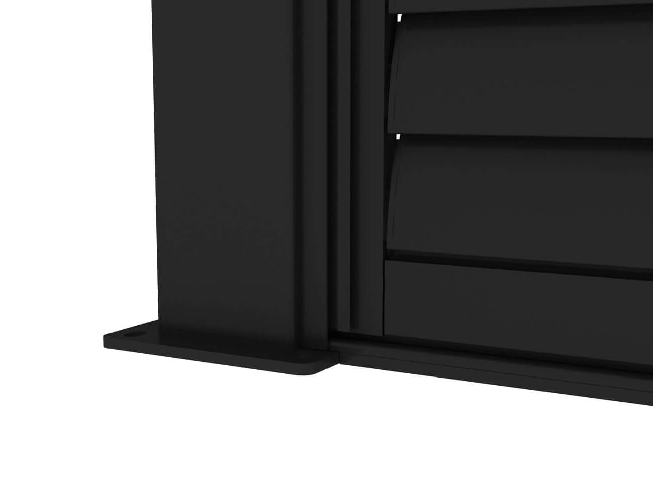 Shutter Sliding Door for Tasman Freestanding Pergola Size: 2.255m Colour: Black