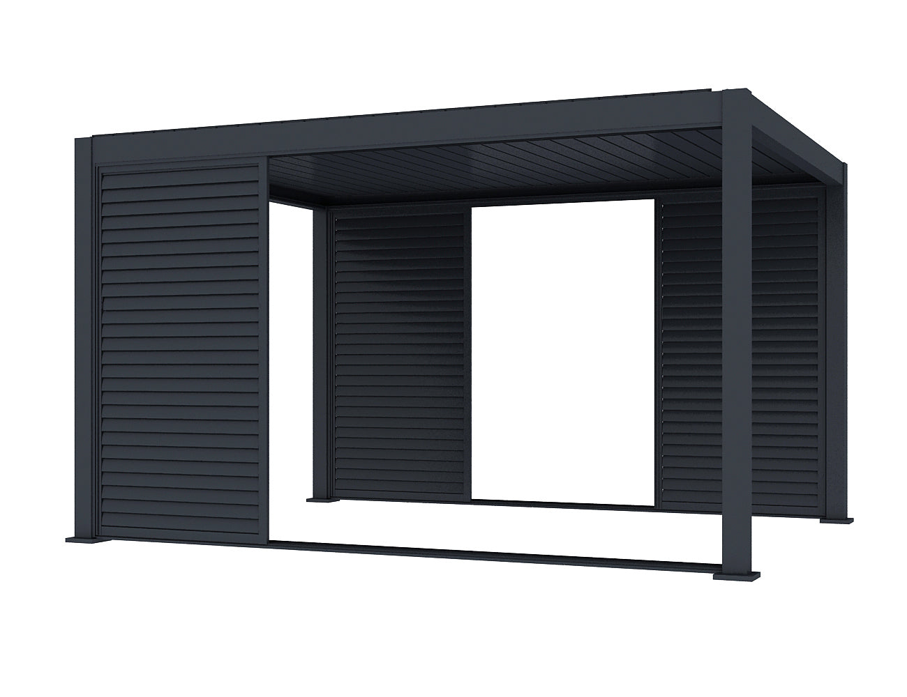 Shutter Sliding Door for Atlantic & Caribbean Freestanding & Caspian Series Pergola Size: 2.29m Colour: Charcoal