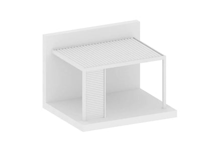 Tasman Wall Mounted Pergola Slatted Privacy Wall Size: 1.365m Colour: White