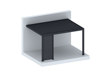 Tasman Wall Mounted Pergola Slatted Privacy Wall Size: 1.365m Colour: Charcoal