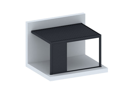 Shutter Sliding Door for Tasman Wall Mounted Pergola Size: 2.255m Colour: Charcoal